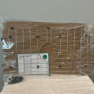 SERENE VALLEY Sink Bottom Grid 24-1/8" x 12-5/8", Centered Drain Sink Protector